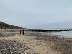 Early start at Overstrand, heading towards Cromer
